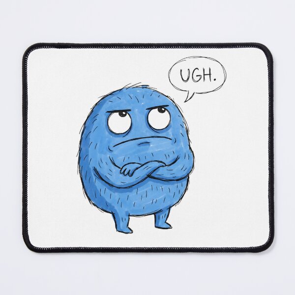 Item preview, Grumpy Blue Monster designed and sold by PoolsidePaws.