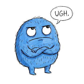Artwork thumbnail, Grumpy Blue Monster by PoolsidePaws