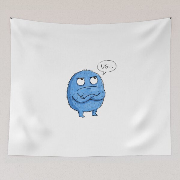 Item preview, Grumpy Blue Monster designed and sold by PoolsidePaws.