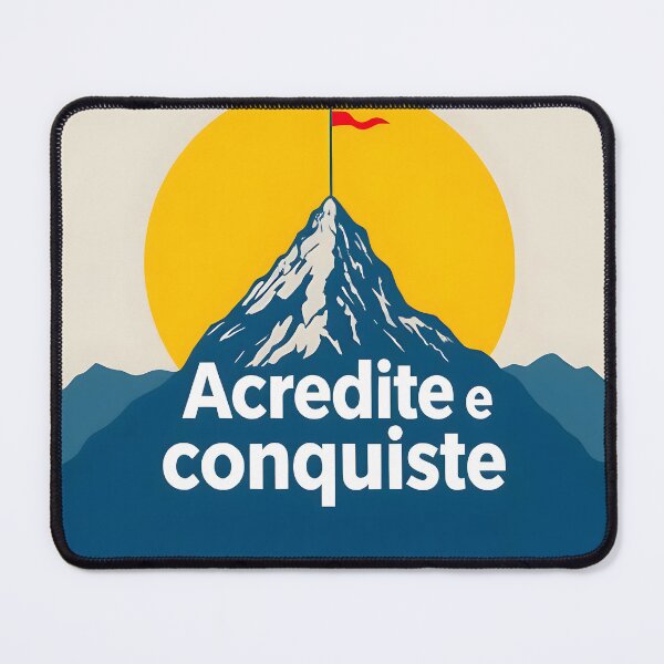 Item preview, Portuguese inspirational phrase “Acredite e conquiste” (Believe and conquer) designed and sold by Beleza e Estilo.
