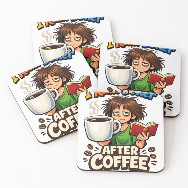 Item preview, "I Read Better After Coffee - Cute Girl Bookworm Design for Book Lovers and Coffee Addicts" designed and sold by DesignRush786.