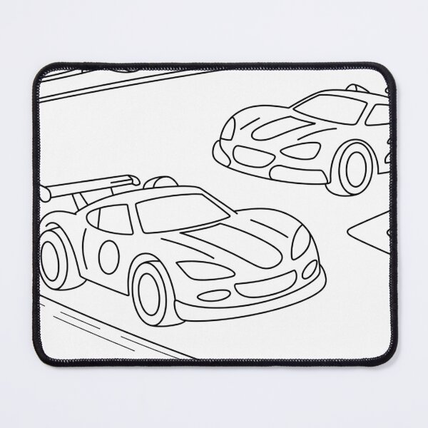 Item preview, Cute Car Outline – Kawaii Cartoon Vehicle Line Art designed and sold by drivecraft.
