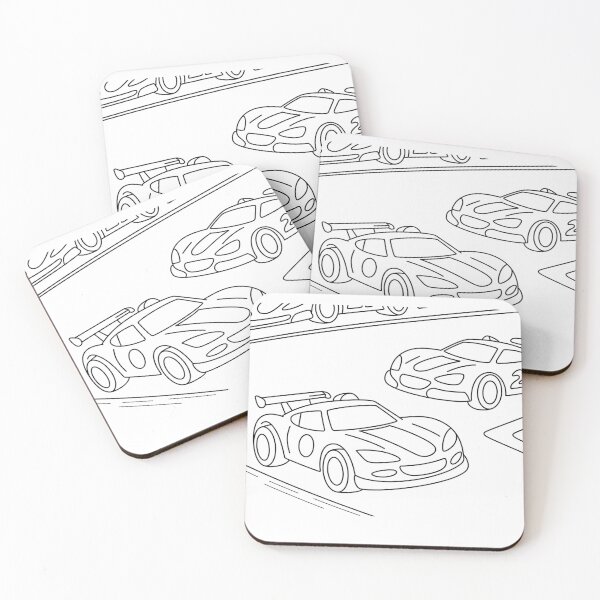 Item preview, Cute Car Outline – Kawaii Cartoon Vehicle Line Art designed and sold by drivecraft.