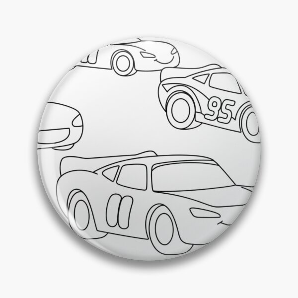 Item preview, Cute Cars Outline Pattern – Kawaii Cartoon Vehicle Line Art designed and sold by drivecraft.