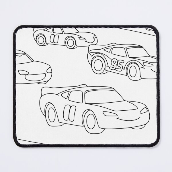 Item preview, Cute Cars Outline Pattern – Kawaii Cartoon Vehicle Line Art designed and sold by drivecraft.