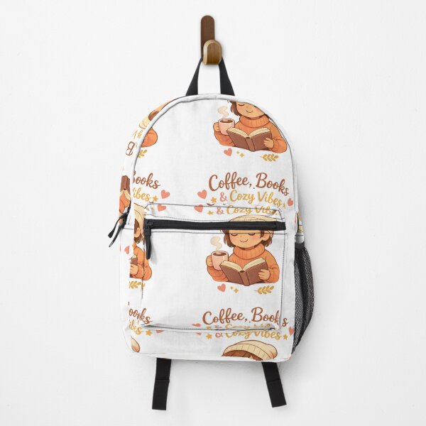 Item preview, "Coffee, Books & Cozy Vibes - Cute Winter Bookworm Girl Design for Book Lovers" designed and sold by DesignRush786.