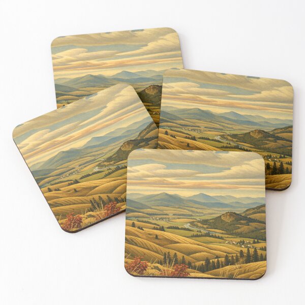Item preview, River valley in Grant Wood Style designed and sold by Doolbs.