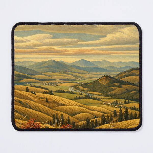 Item preview, River valley in Grant Wood Style designed and sold by Doolbs.