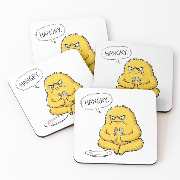 Item preview, Hangry Yellow Monster designed and sold by PoolsidePaws.