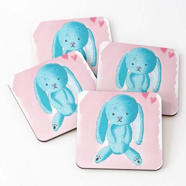 Item preview, Watercolour style plushie rabbit designed and sold by Rosie Illustrates.