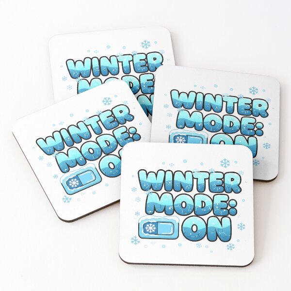 Item preview, Winter Mode On Snowy Text Design with Snowflakes designed and sold by NovaDoodle Art Studio.
