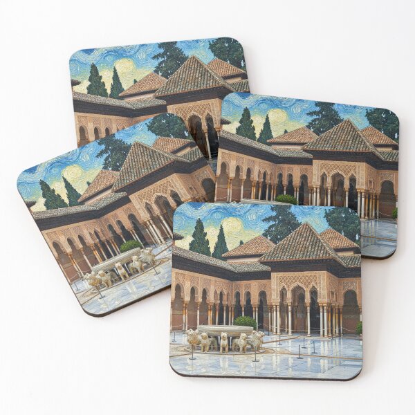 Item preview, Court of the Lions of the Alhambra in the style of Van Gogh designed and sold by KukiLdeGuevara.