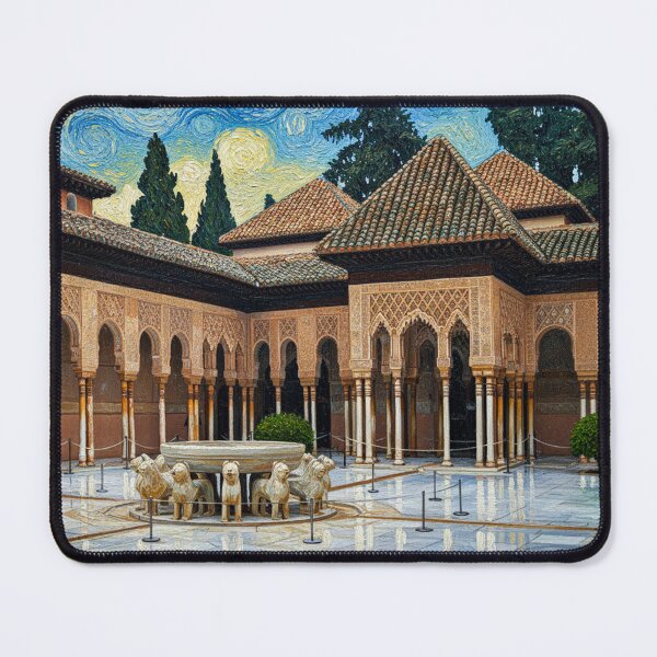 Item preview, Court of the Lions of the Alhambra in the style of Van Gogh designed and sold by KukiLdeGuevara.