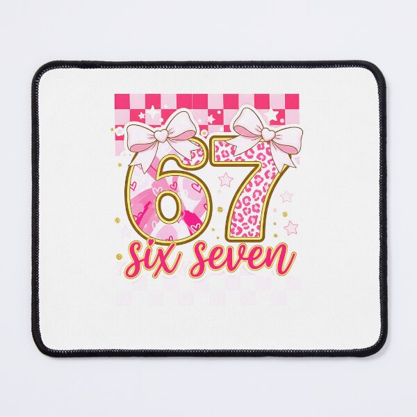 Item preview, Six Seven Valentine Day Funny Pink 67 Cute Bow Girls Women designed and sold by Intomindfood.