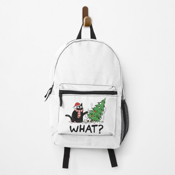 Item preview, "What?" Guilty Black Cat Tangled in Lights designed and sold by NovaDoodle Art Studio.