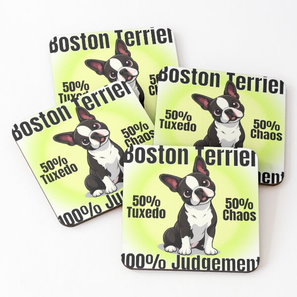 Item preview, Boston Terrier Chaos in a Tuxedo – Funny Boston Dog Meme Art designed and sold by Nigelum.