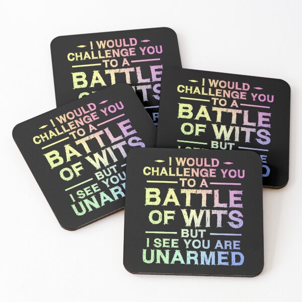 Item preview, Men’s Sarcastic Battle of Wits Shirt – Smart Intellectual Humor for Teachers and Science Educators designed and sold by ScienceCorner.