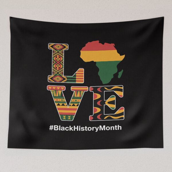 Item preview, LOVE Black History Month Africa Map Black Women Afro Queen designed and sold by ForestMmost.