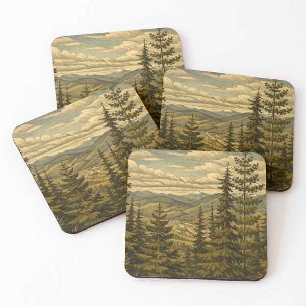 Item preview, Mountain view, Grant Wood Style designed and sold by Doolbs.