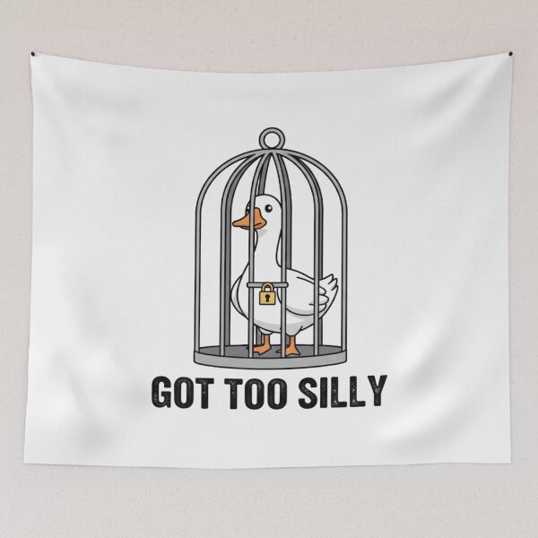 Item preview, Got Too Silly Duck in Cage Meme designed and sold by store7azzouzi.