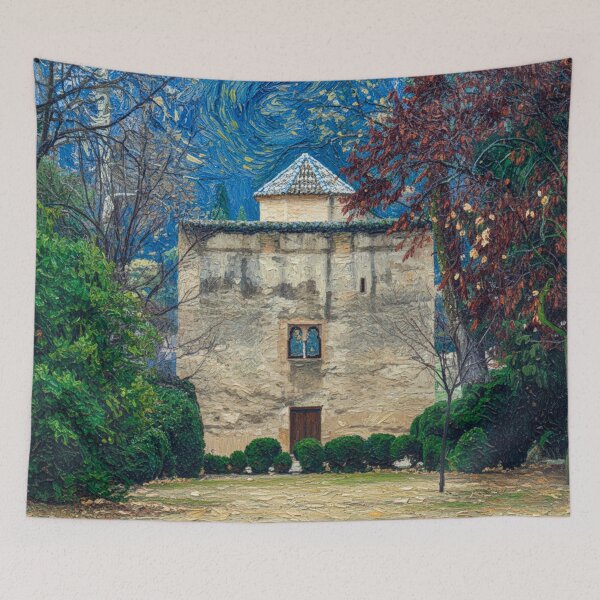 Item preview, Tower of the Infantas of the Alhambra, Van Gogh style designed and sold by KukiLdeGuevara.
