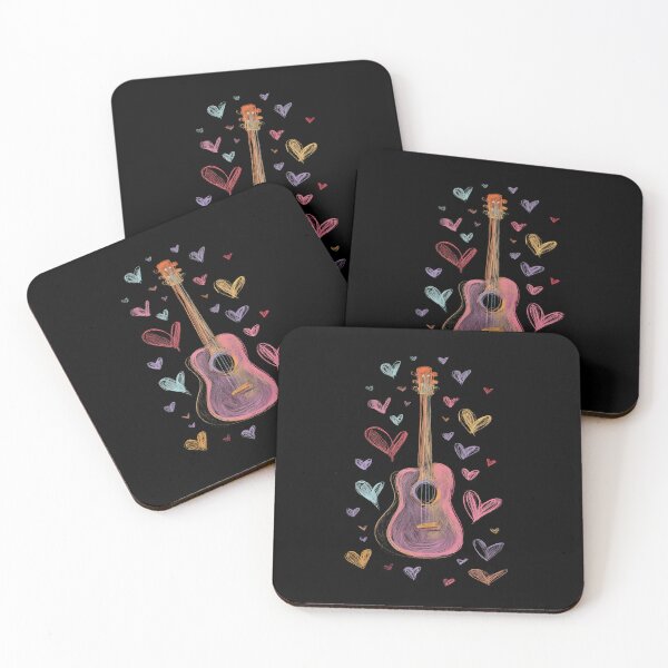 Item preview, Guitar on Chalkboard designed and sold by StudioRedKoala.