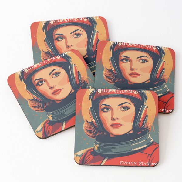 Item preview, Vintage Woman Red Star Astronaut  designed and sold by Vintage City.
