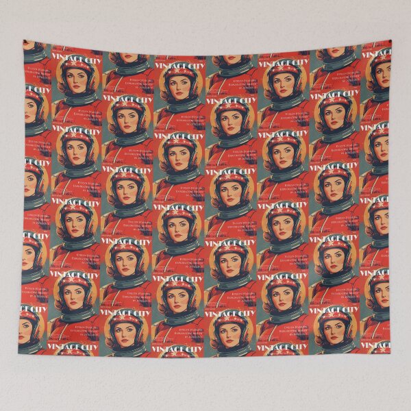 Item preview, Vintage Woman Red Star Astronaut  designed and sold by Vintage City.