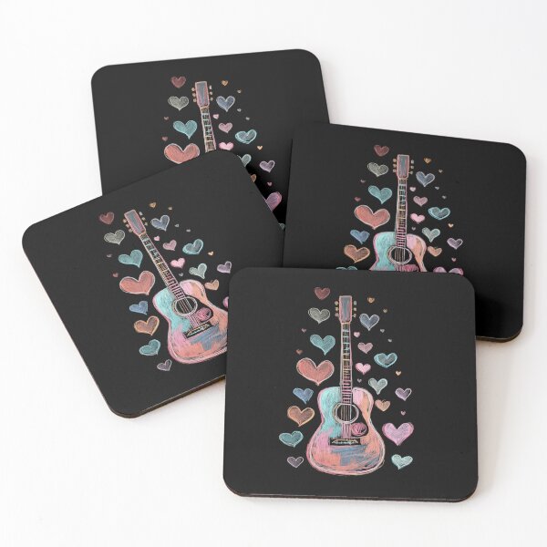 Item preview, Guitar on Chalkboard designed and sold by StudioRedKoala.