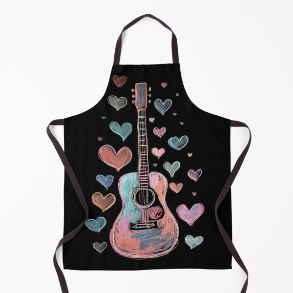 Item preview, Guitar on Chalkboard designed and sold by StudioRedKoala.