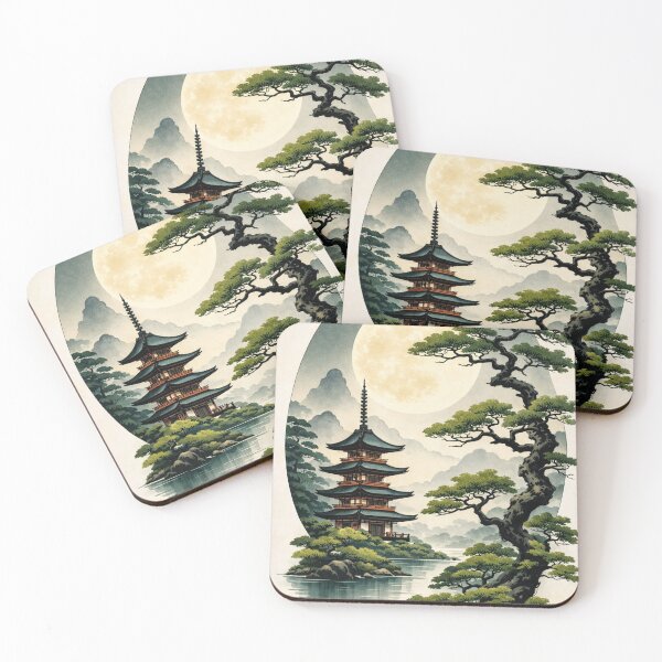 Item preview, Moonlit Serenity – The Silent Pagoda designed and sold by ArtesioByZaber.