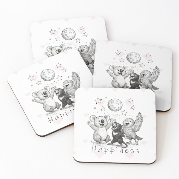 Item preview, Aussie Happiness – Koala, Tassie Devil & Owl  designed and sold by MvuuStudio.