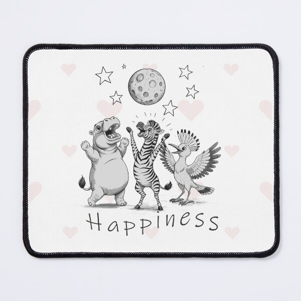 Item preview, African Happiness (hippo + zebra + hoopoe) designed and sold by MvuuStudio.