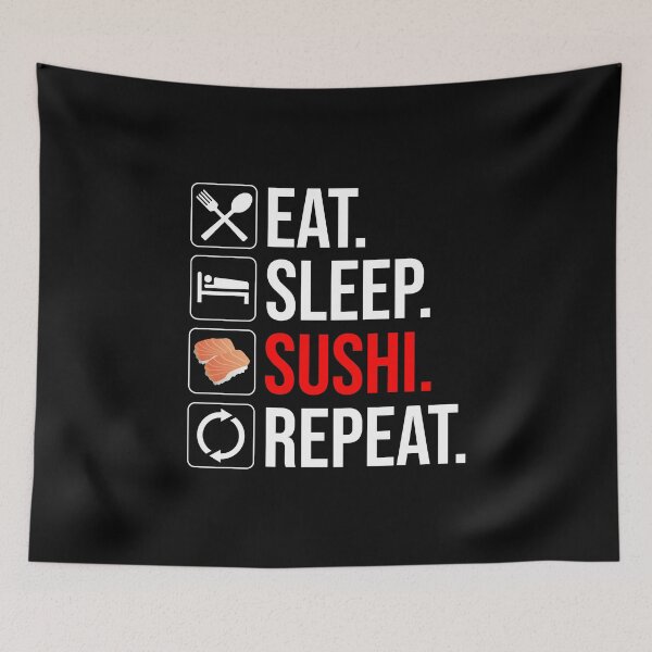 Item preview, Eat. Sleep. Sushi. Repeat designed and sold by Cat Lady Designs.