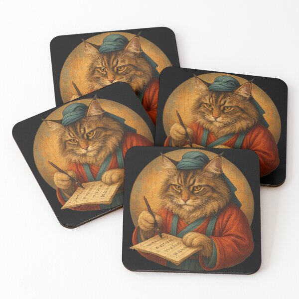 Item preview, The Ancient Feline Scribe designed and sold by Fort Galaxy.