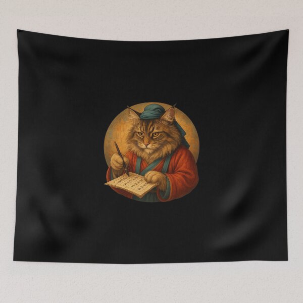 Item preview, The Ancient Feline Scribe designed and sold by Fort Galaxy.