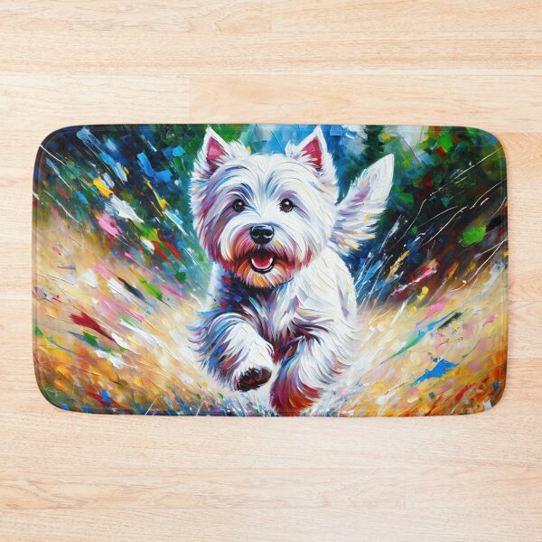 Item preview, West Highland White Terrier Dog Portrait Acrylic Art Print Pet Portrait Gift for Westie Lovers designed and sold by Puppy Puzzles Plus.