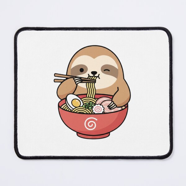 Item preview, Sloth ramen noodles japanese ramen food kawaii cute adorable designed and sold by CheeseBlueprint.