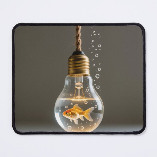 Item preview, Glowing Fish Swimming in Vintage Lightbulb designed and sold by Wonderful Designs.