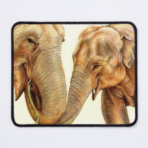 Item preview, Baby Elephant pinching Mother Elephants food designed and sold by MaryAnneHarding.