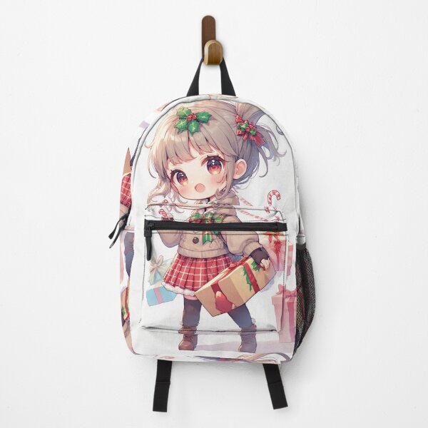 Item preview, Cute chibi girl at Christmas designed and sold by ArtsJulian.