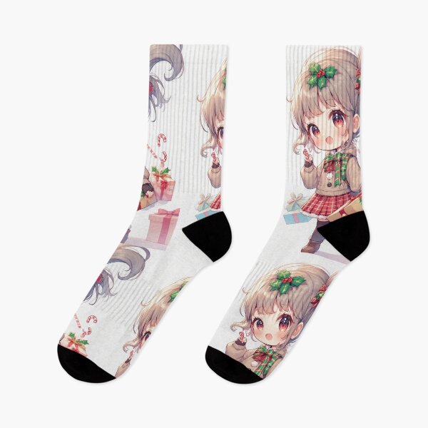 Item preview, Cute chibi girl at Christmas designed and sold by ArtsJulian.