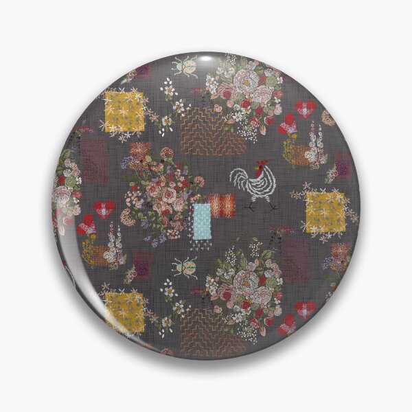 Item preview, Cottagecore Embroidery Visible Mending Masterpiece - Charcoal designed and sold by LoveAlways-AEP.