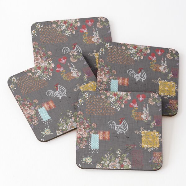 Item preview, Cottagecore Embroidery Visible Mending Masterpiece - Charcoal designed and sold by LoveAlways-AEP.