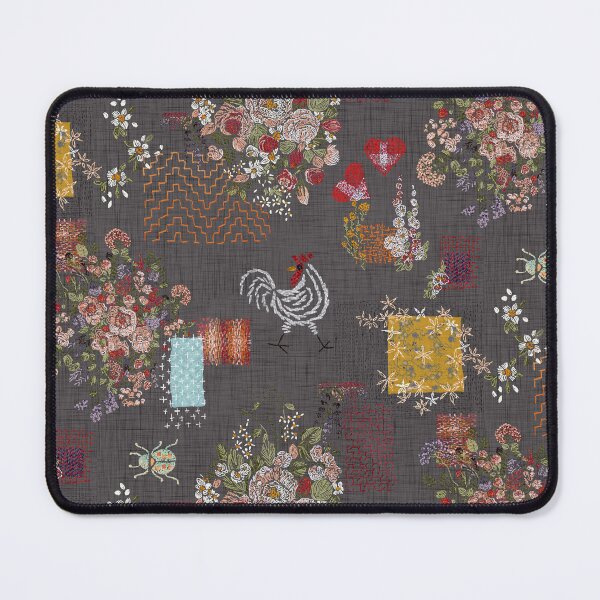Item preview, Cottagecore Embroidery Visible Mending Masterpiece - Charcoal designed and sold by LoveAlways-AEP.