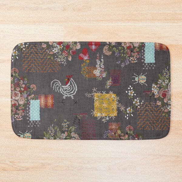 Item preview, Cottagecore Embroidery Visible Mending Masterpiece - Charcoal designed and sold by LoveAlways-AEP.