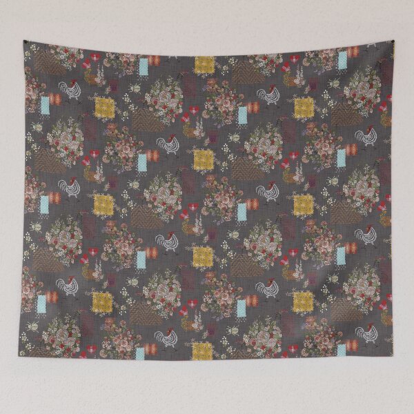 Item preview, Cottagecore Embroidery Visible Mending Masterpiece - Charcoal designed and sold by LoveAlways-AEP.