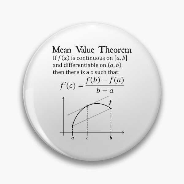 Item preview, Nerdy Vintage Mean Value Theorem Calculus Math Teacher Black Text designed and sold by MathWare MathClips.