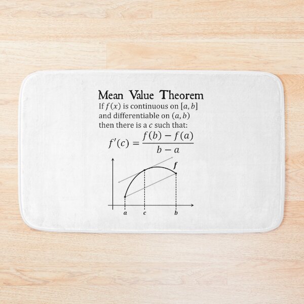 Item preview, Nerdy Vintage Mean Value Theorem Calculus Math Teacher Black Text designed and sold by MathWare MathClips.