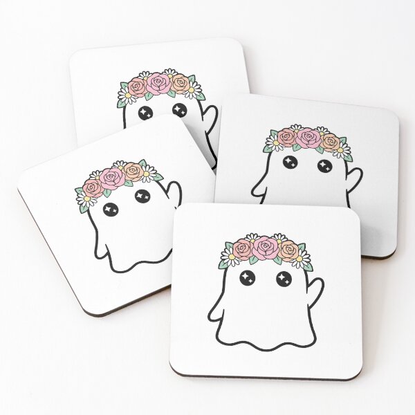 Item preview, Cute Ghost with Flower Crown designed and sold by LizRepper.
